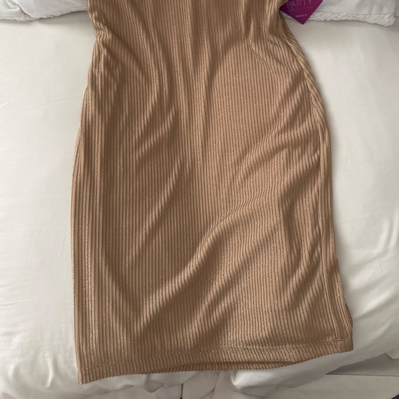 Tan Ribbed Dress - Picture 4 of 4